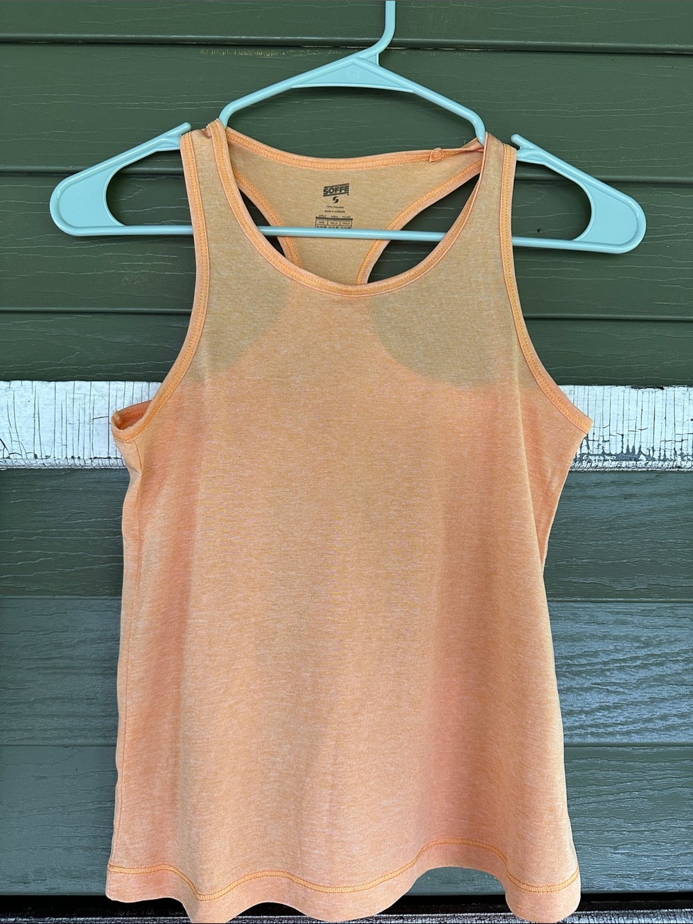 Soffe Peach Racerback Athletic Tank Top